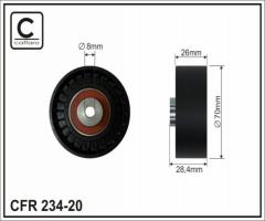 Caffaro 234-20 f rolka prowadząca ford, ford fiesta v (jh_, jd_), volvo s80 ii (as)