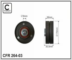 Caffaro 264-03 f rolka prowadząca mazda, mazda 3 (bk)
