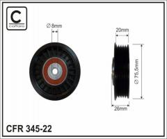 Caffaro 345-22 f rolka napinacza audi skoda vw, audi a4 (8d2, b5), skoda superb (3u4), vw bora (1j2)