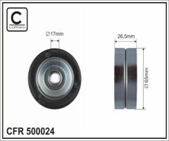 Caffaro 500024 f rolka napinacza hyundai kia, hyundai accent iii (mc), kia carens iii (un)