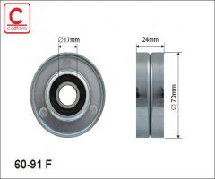 Caffaro 60-91 f rolka napinacza paska vw, audi a3 kabriolet (8p7), seat cordoba (6l2)
