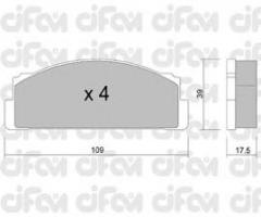Cifam 822-001-0 klocki hamulc. fiat 125, polonez