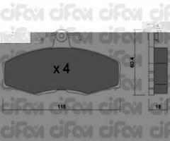 Cifam 822-039-0 klocki hamulc. skoda favorit,felicia