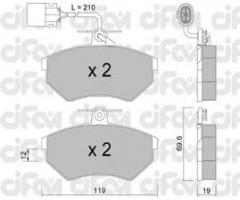 Cifam 822-050-1 klocki hamulc. vw golf iii 2,0gti-2,8vr6  91-95