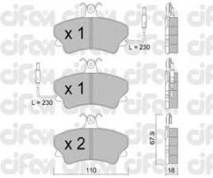 Cifam 822-069-0 klocki hamulc. renault espace  91-96 z czuj.