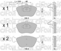 Cifam 822-083-2 klocki hamulc. alfa romeo 156 2,4jtd 03- z czuj., alfa romeo 156 (932)