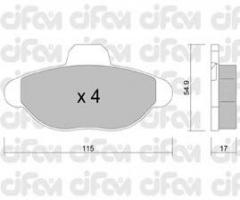 Cifam 822-137-0 klocki hamulc. fiat cinquecento