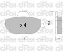 Cifam 822-159-1 klocki hamulc. fiat cinquecento