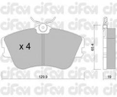 Cifam 822-164-0 klocki hamulc. vw t4  90-, vw transporter iv autobus (70xb, 70xc, 7db, 7dw)
