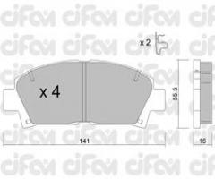 Cifam 822-166-0 klocki hamulc. toyota avensis  00-01