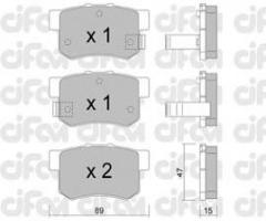 Cifam 822-173-0 klocki hamulc. honda civic  01- tył