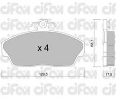 Cifam 822-174-1 klocki hamulc. landrover freelander  97-00, land rover freelander (ln), tata sierra