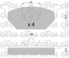 Cifam 822-211-0 klocki hamulc. audi, seat, skoda, vw, audi a3 (8l1), seat toledo ii (1m2)