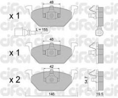 Cifam 822-211-2 klocki hamulc. audi\skoda\ vw golf iv z czuj.