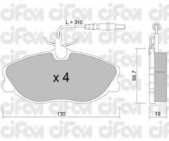Cifam 822-214-0 klocki hamulc. peugeot 406 1,9-3,0  95-