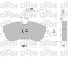 Cifam 822-217-0 klocki hamulc. citroen berlingo  96-02