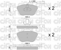 Cifam 822-220-0 klocki hamulc. alfa romeo 147  01-, alfa romeo 156 (932), lancia lybra (839ax)