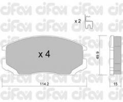 Cifam 822-221-1 klocki hamulc. mitsubishi colt,lancer,galant