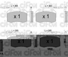 Cifam 822-251-1 klocki hamulc. peugeot 406 coupe  97- z czuj.