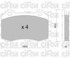 Cifam 822-251-2 klocki hamulc. seat ibiza 1,8t 20v 00-02