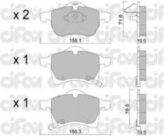 Cifam 822-258-0 klocki hamulc. opel astra g, zafira