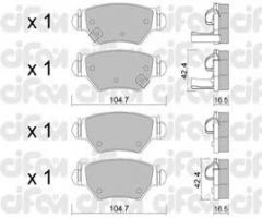 Cifam 822-259-0 klocki hamulc. opel astra g, zafira tył