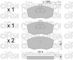 Cifam 822-274-0 klocki hamulc. fiat palio,siena z czuj.