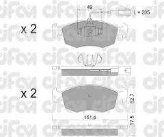 Cifam 822-274-4 klocki hamulc. fiat punto evo  09-