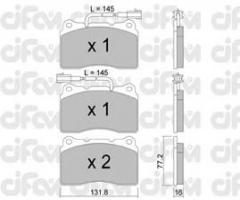 Cifam 822-288-0 klocki hamulc. alfa romeo 166 2,0-3,0  98-, alfa romeo 159 (939)