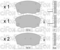 Cifam 822-301-0 klocki hamulc. mazda 626  99-, mazda 626 v (gf)