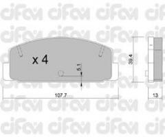 Cifam 822-302-0 klocki hamulc. mazda 626  91-97 tył, mazda rx 7 ii (fc)
