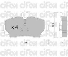 Cifam 822-310-0 klocki hamulc. mercedes w168 a-klasa  97-04, mercedes-benz klasa a (w168)
