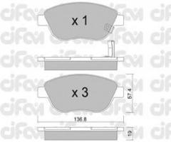 Cifam 822-322-2 klocki hamulc. opel corsa d  06- 1,3cdti