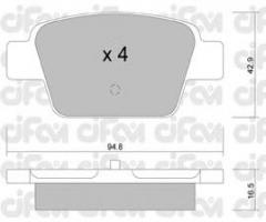 Cifam 822-323-0 klocki hamulc. fiat stilo  01- tył, alfa romeo mito (955), fiat bravo ii (198)