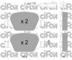 Cifam 822-323-2 klocki hamulc. alfa romeo mito  08- tył, alfa romeo mito (955)
