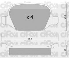 Cifam 822-324-1 klocki hamulc. lancia lybra  99- tył