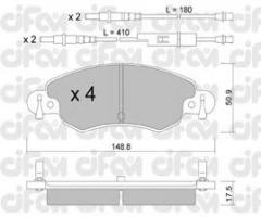 Cifam 822-330-0 klocki hamulc. citroen c5 1,8 16v  01-