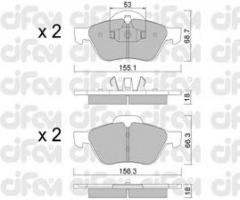 Cifam 822-335-0 klocki hamulc. renault laguna  01-