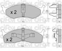 Cifam 822-356-1 klocki hamulc. chrysler voyager  95-01