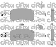 Cifam 822-400-1 klocki hamulc. chrysler sebring  07- tył, chrysler sebring kabriolet (js)
