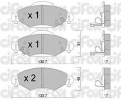 Cifam 822-421-0 klocki hamulc. toyota yaris  01-, toyota yaris (scp1_, nlp1_, ncp1_)