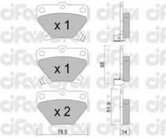 Cifam 822-424-0 klocki hamulc. toyota yaris  99- tył, toyota celica (zzt23_)