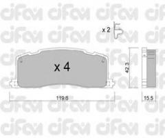 Cifam 822-426-0 klocki hamulc. toyota previa  90-00 tył, toyota previa (tcr2_, tcr1_)