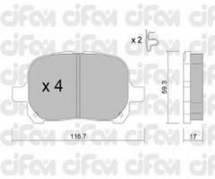 Cifam 822-429-0 klocki hamulc. toyota camry  96-01, lexus rx (mcu15), toyota camry (_cv2_, _xv2_)