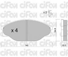 Cifam 822-433-0 klocki hamulc. toyota hiace  89-95, toyota hiace iii wagon (lh1_, rzh1_)