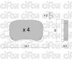 Cifam 822-442-0 klocki hamulc. toyota corolla  97-99, toyota corolla (_e10_)