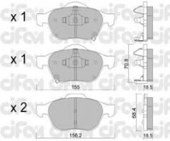 Cifam 822-448-0 klocki hamulc. toyota avensis  01-03 z czuj., toyota avensis liftback (_t22_)