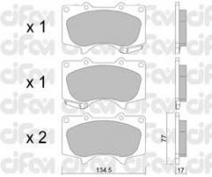 Cifam 822-454-0 klocki hamulc. toyota landcruiser  02- 3,0 d-4d, mitsubishi pajero iv (v8_w, v9_w)