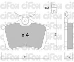 Cifam 822-465-0 klocki hamulc. honda accord  98- tył, honda accord vi (cg, ck)