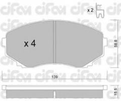 Cifam 822-477-0 klocki hamulc. mazda mpv ii  02-05, mazda mpv i (lv)